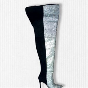 Fashion Nova Thigh High Rhinestone Boots